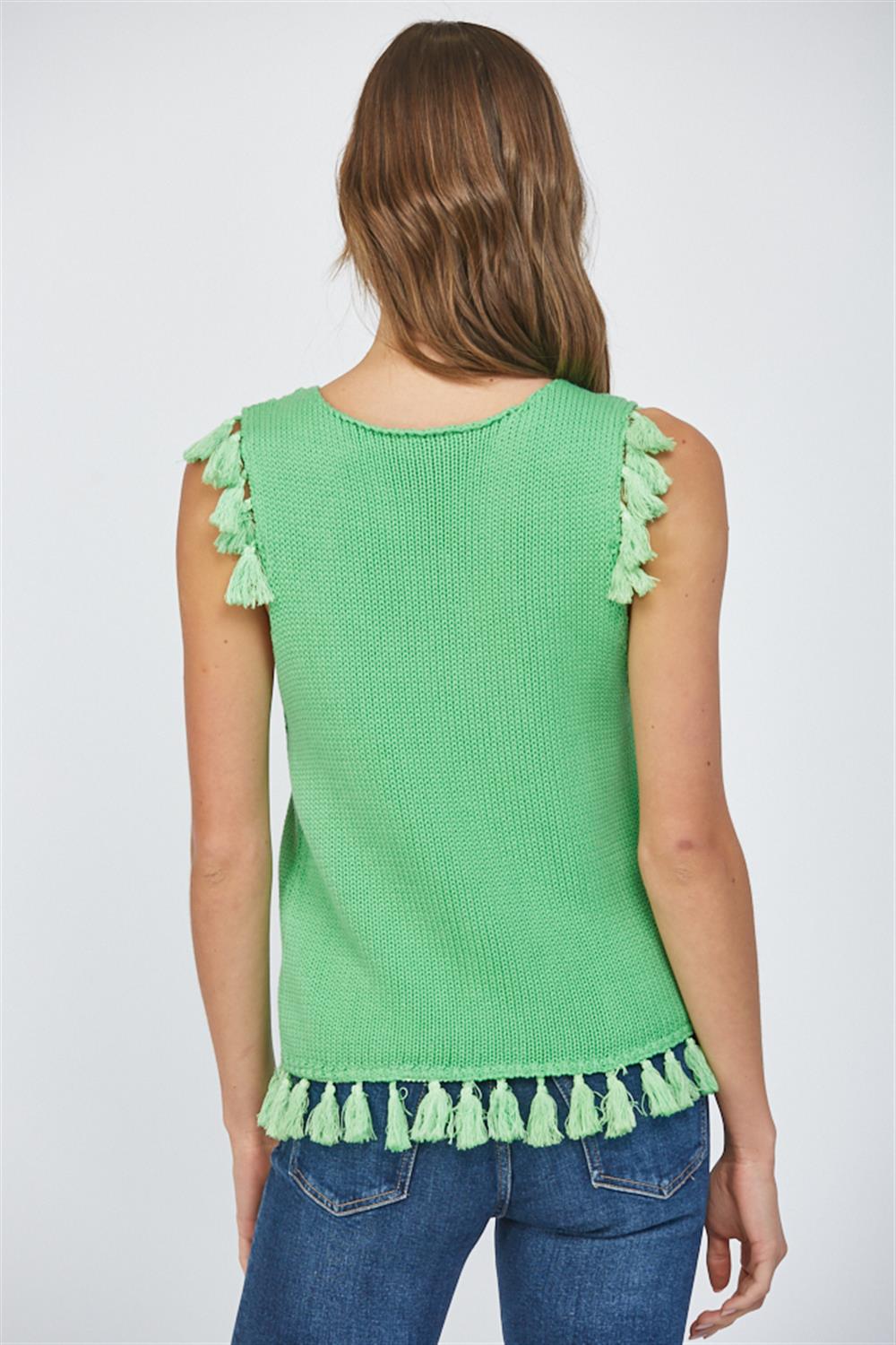 Green Tassel Tank