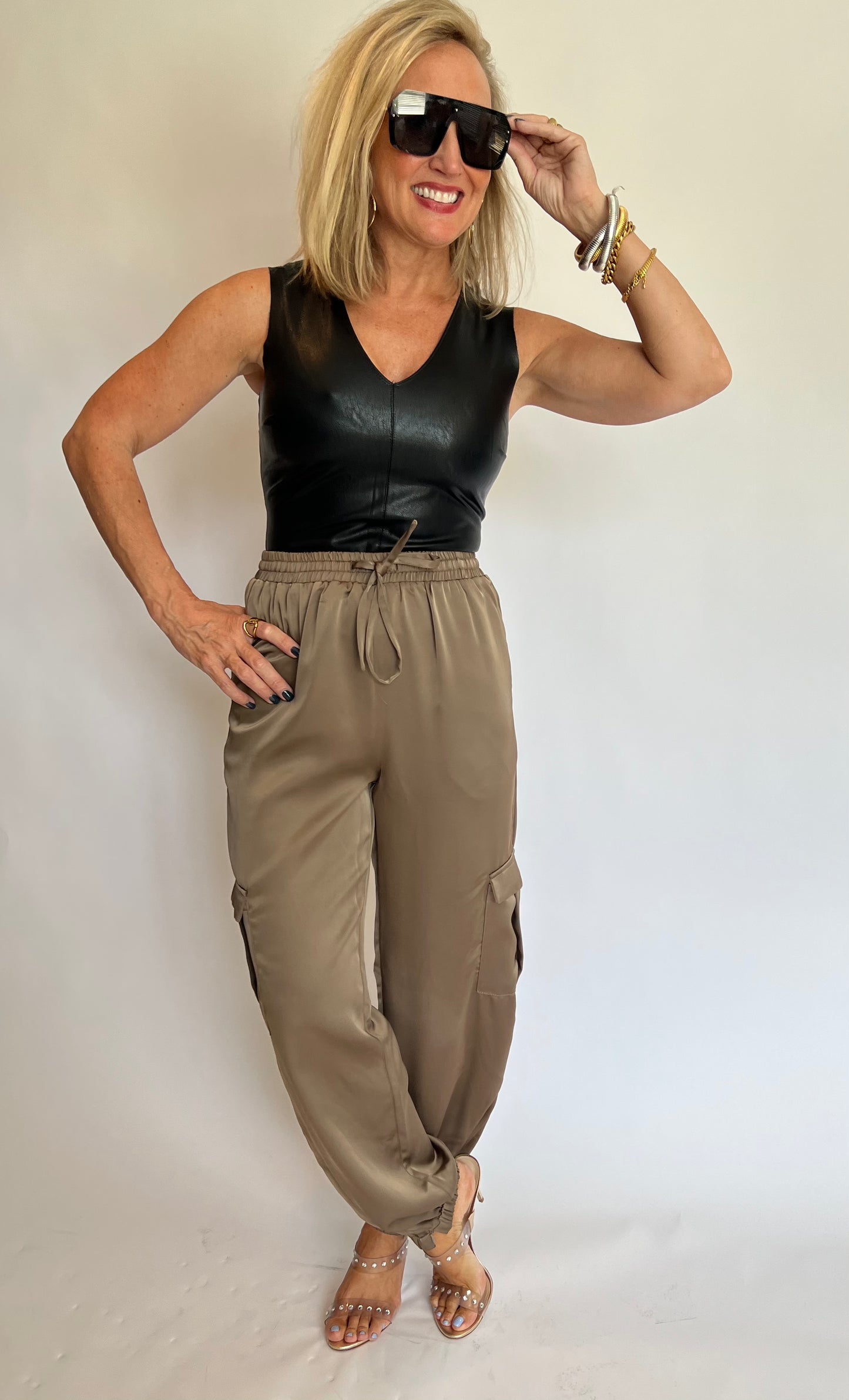 Fx Lthr Deep-V Bodysuit