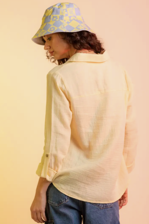 Yellow Gauze Top