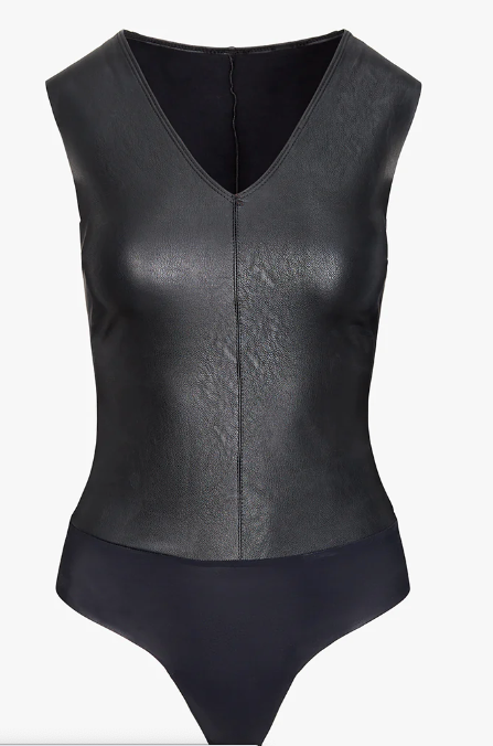 Fx Lthr Deep-V Bodysuit