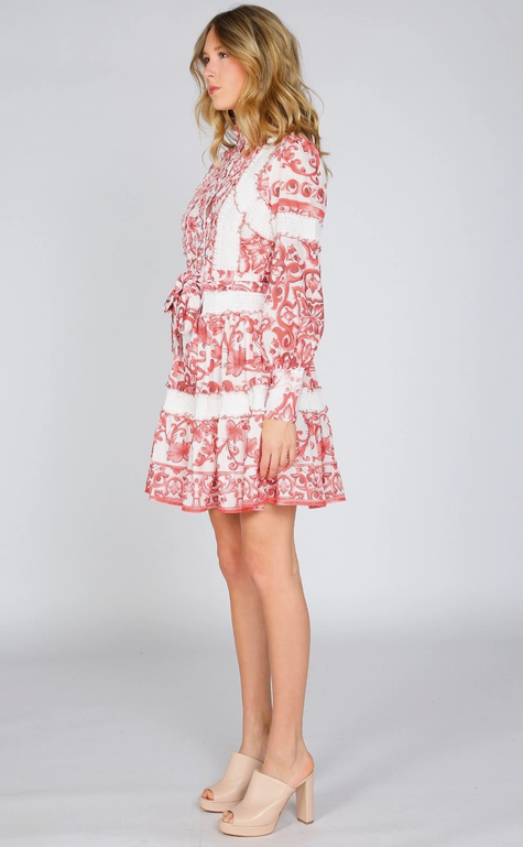 Floral Plunge Mini Dress