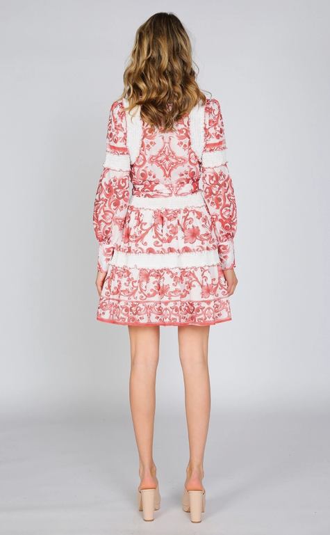 Floral Plunge Mini Dress