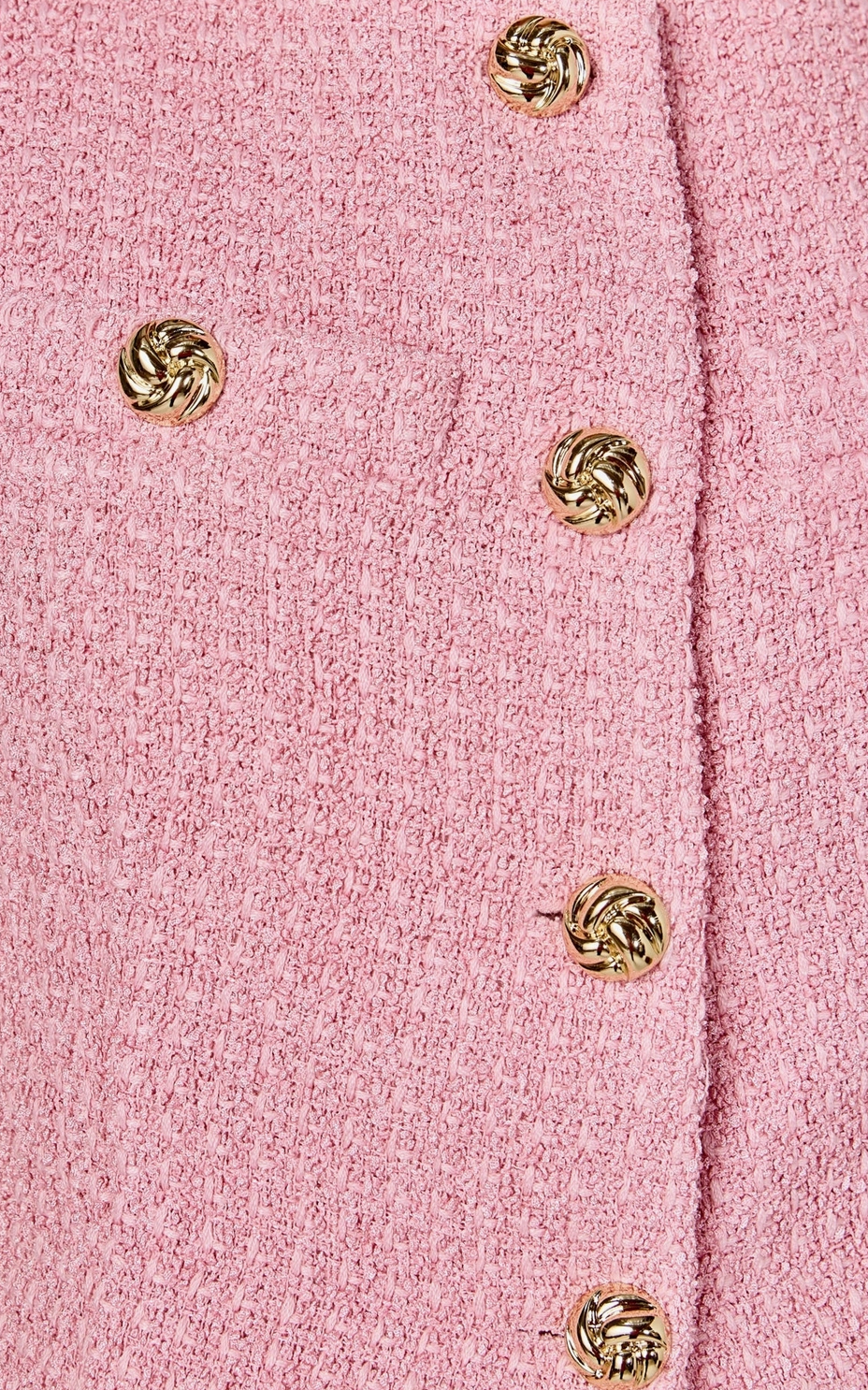 Pink Tweed Buttoned Top