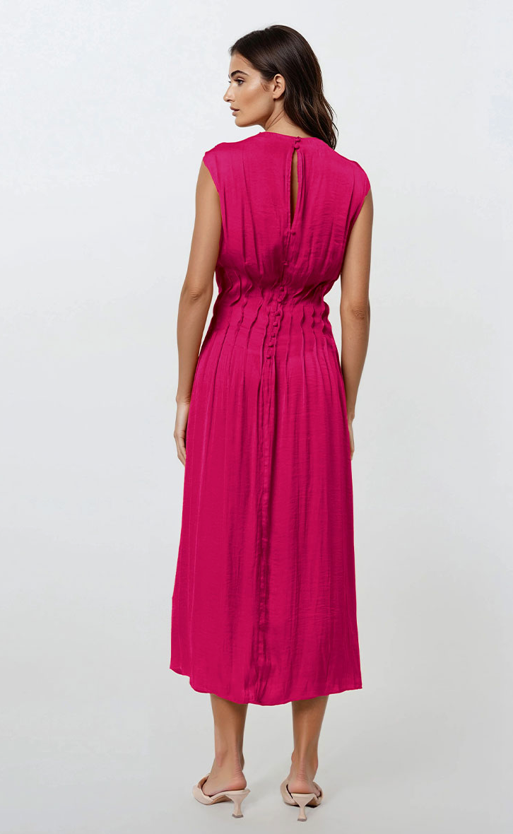 Silky Pleated Dress