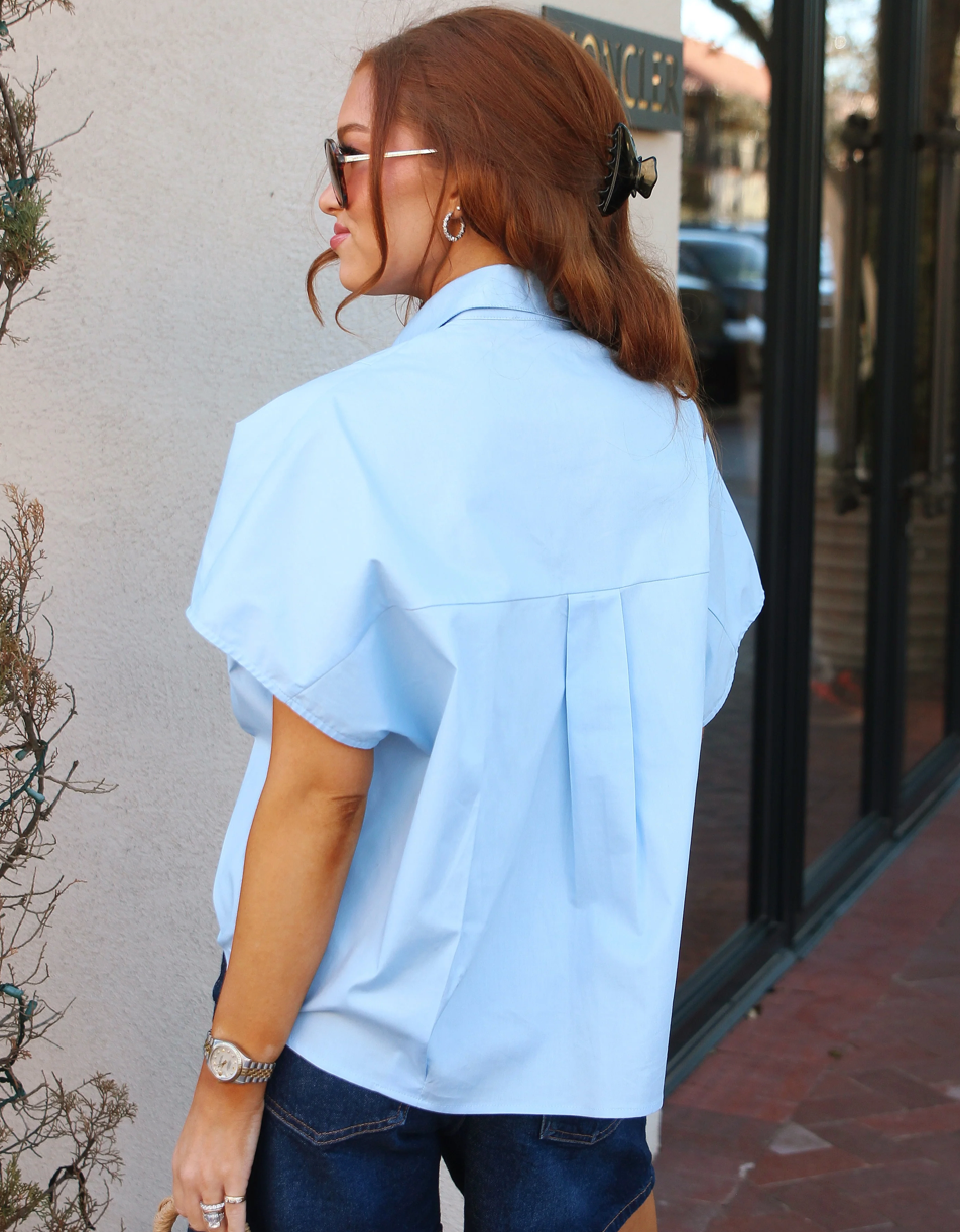 Poplin Collar Top