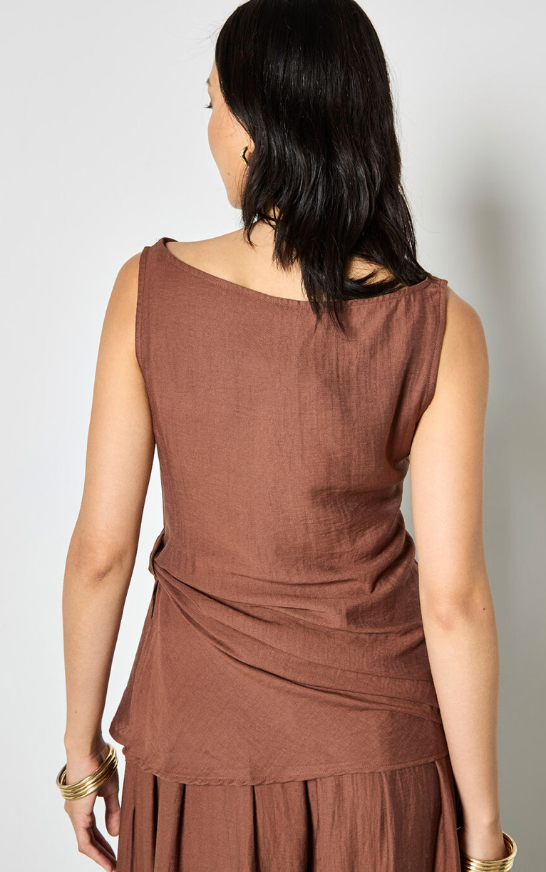 Side Knot High Neck Top