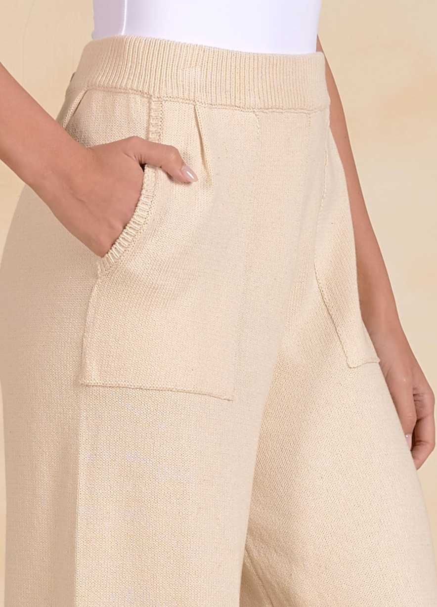 Oatmeal Pleated Pant