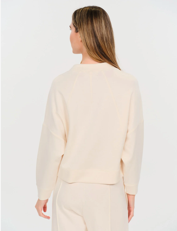 Cream Scuba Cardigan