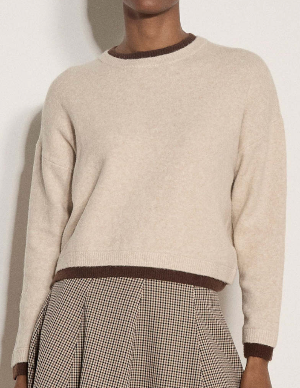 Contrast Layered Sweater