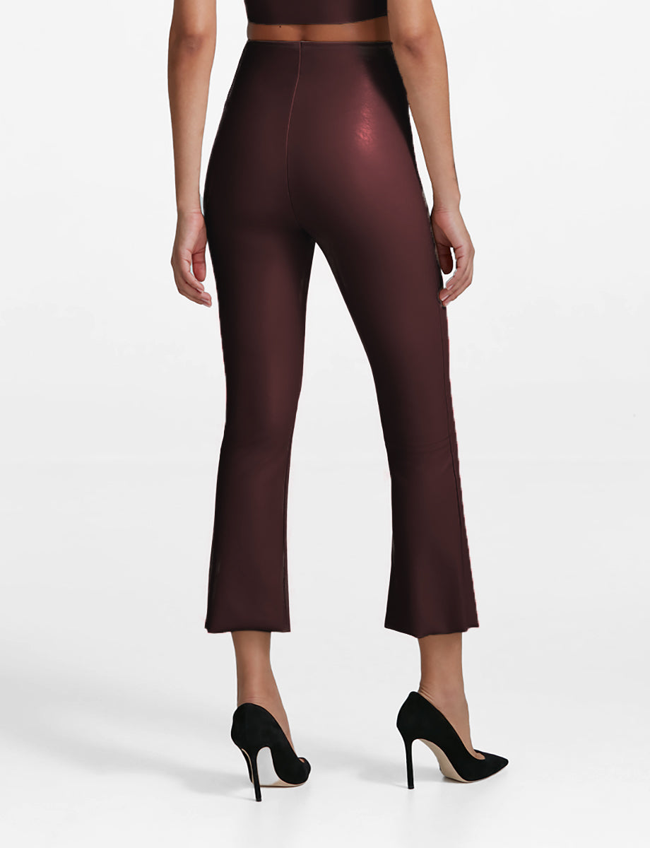 Commando Fx Lthr Cropped Flare (Cognac)
