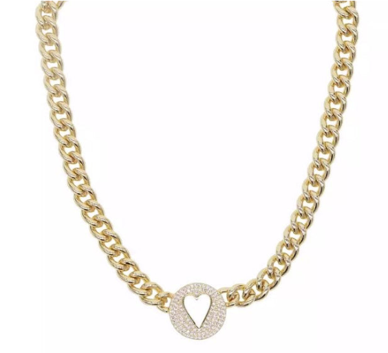 18k gold necklace. water and tarnish resistant jewelry