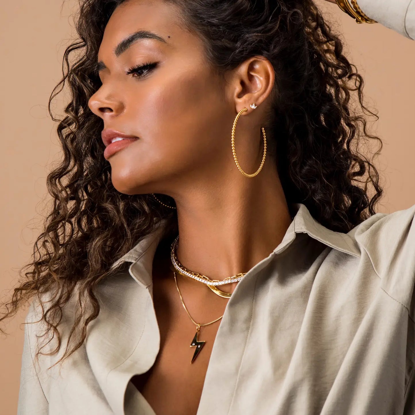 E. Chelsea Beaded Hoops