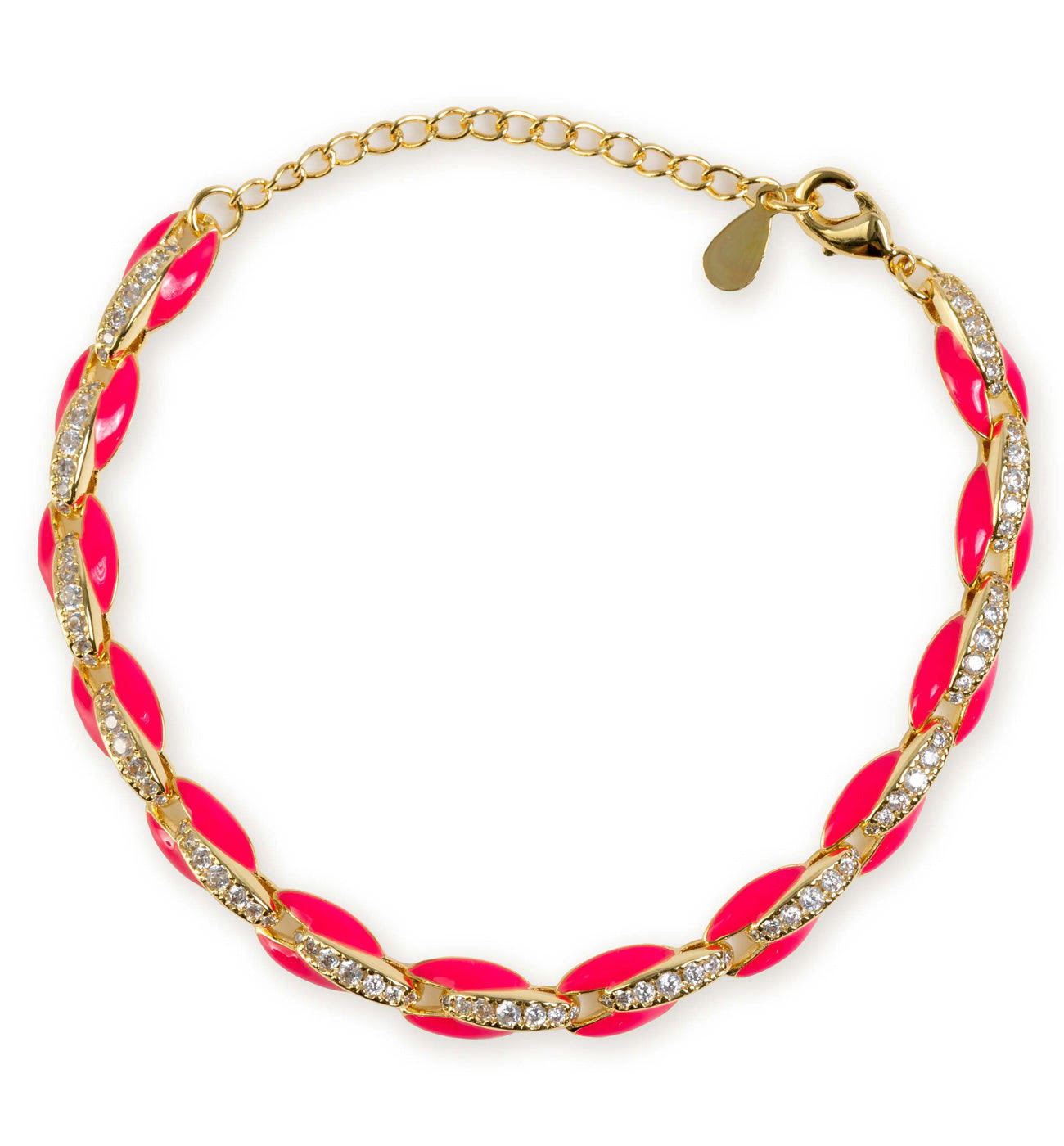 gold and color bracelet