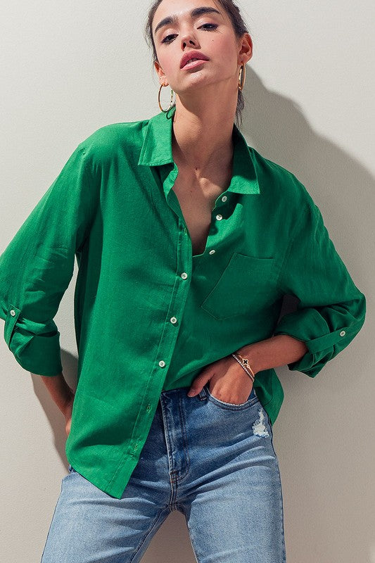 The Everyday Button Down (Green)
