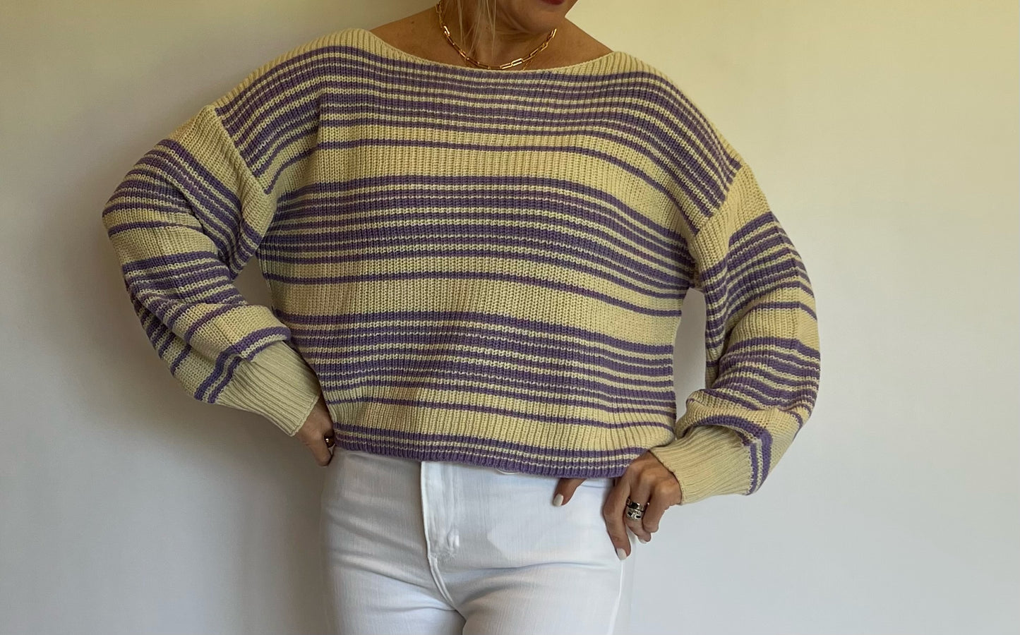 Lilac Stripe Sweater