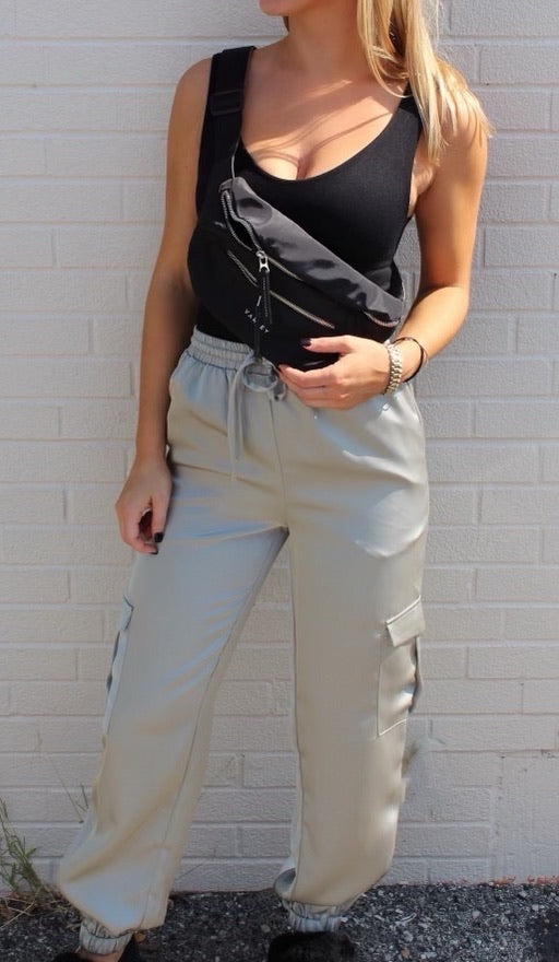Brooklyn Satin Cargo (Silver)