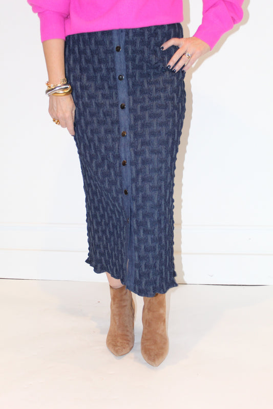 Puckered Knit Skirt