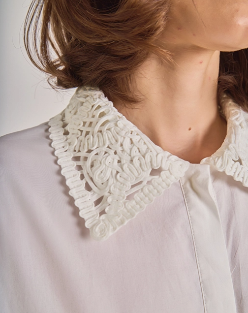 Crochet Collar Detailed Blouse
