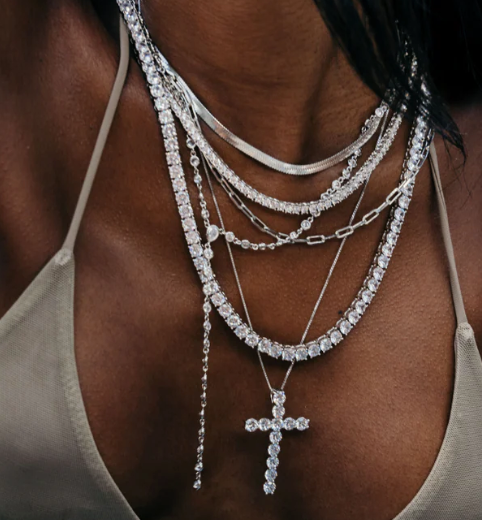 N. Demetria Tennis Necklace