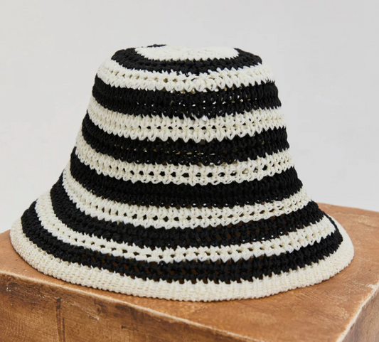 Erin Striped Weave Hat