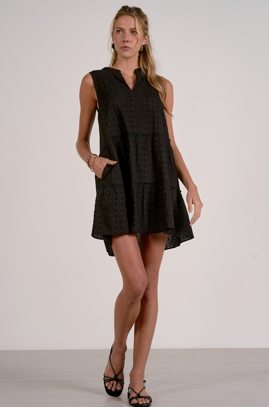 Eyelet Black Dress