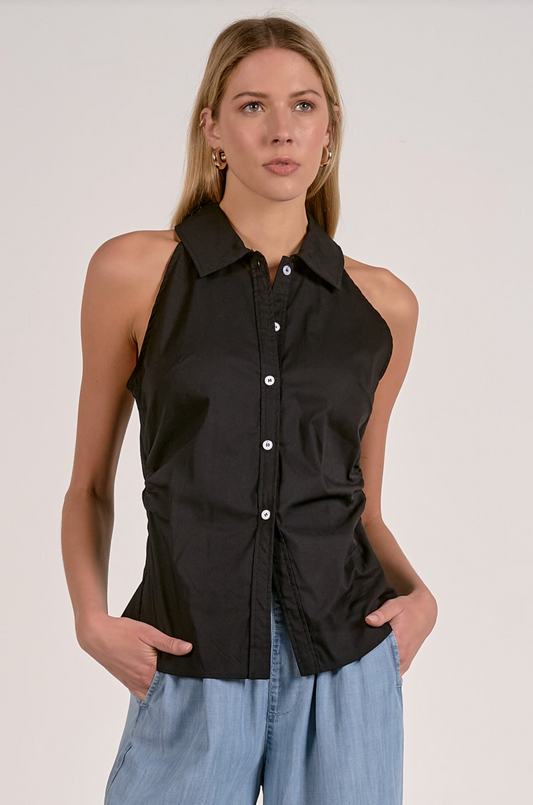 Black Collared Top