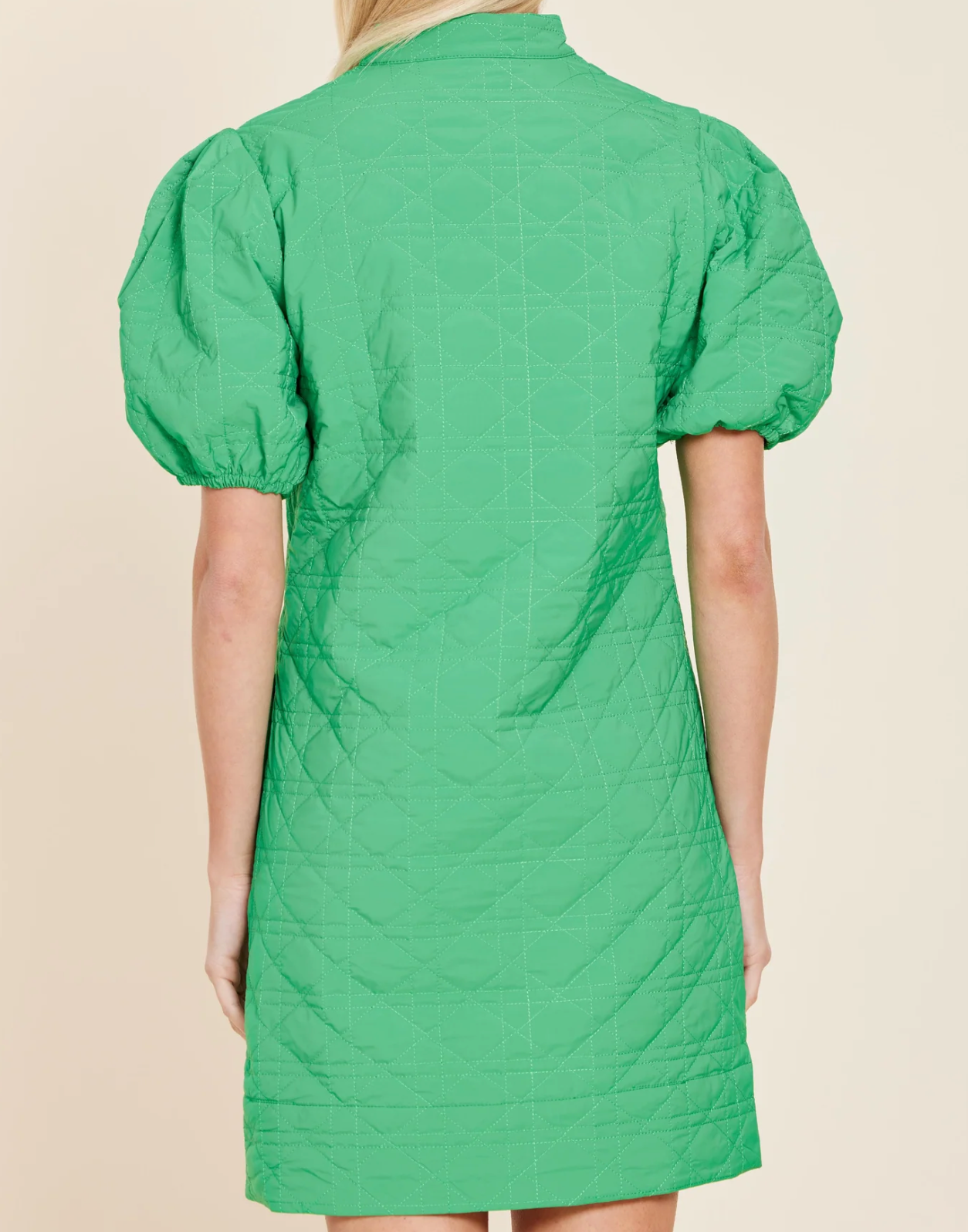 Quilted Green Dress