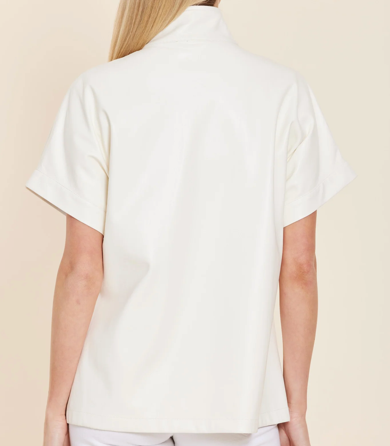 VL Zip-Up Crème Top
