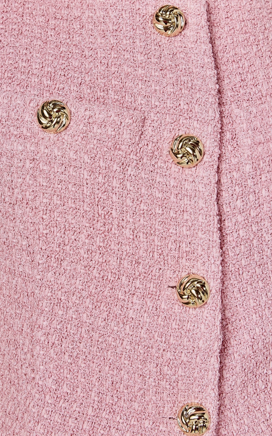 Pink Tweed Buttoned Top