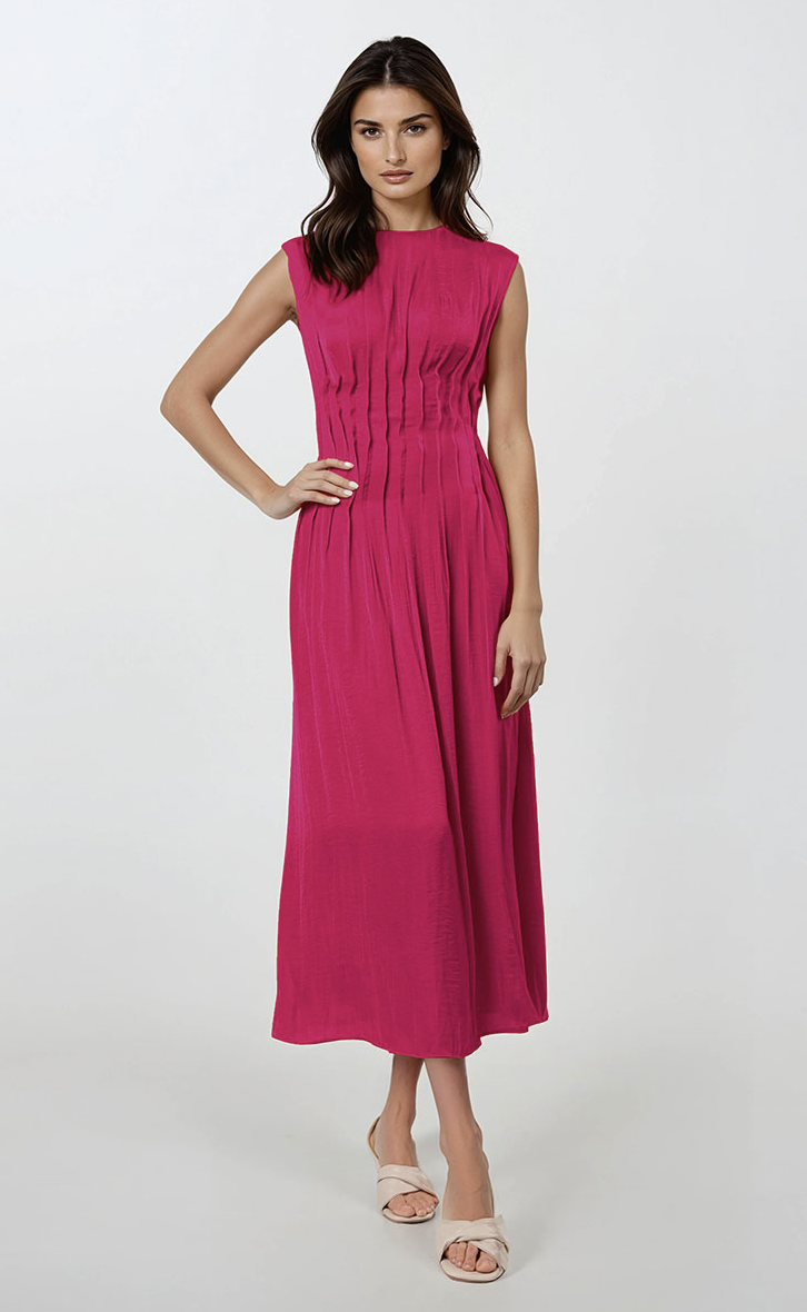 Silky Pleated Dress