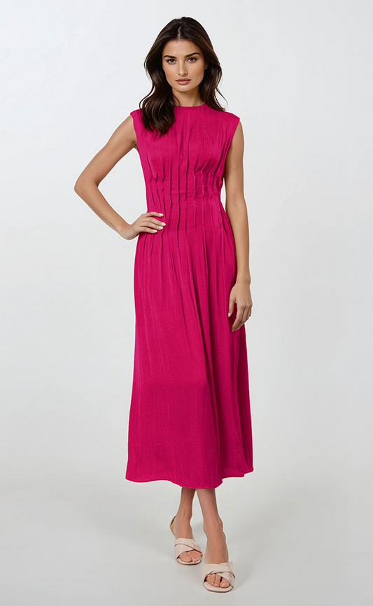 Silky Pleated Dress