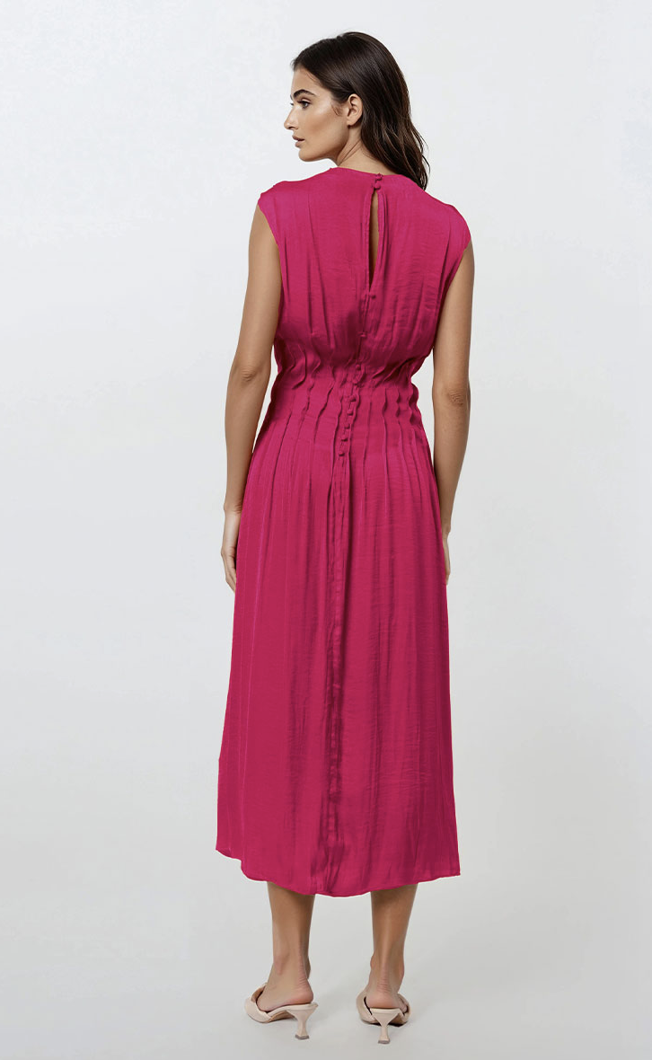 Silky Pleated Dress