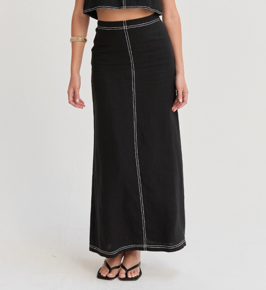 Kenzy Linen Maxi Skirt