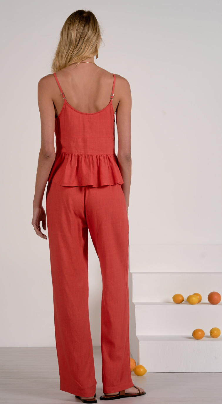 Red Tie Front Tank