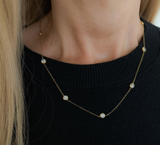 N. Dainty Diamond Necklace