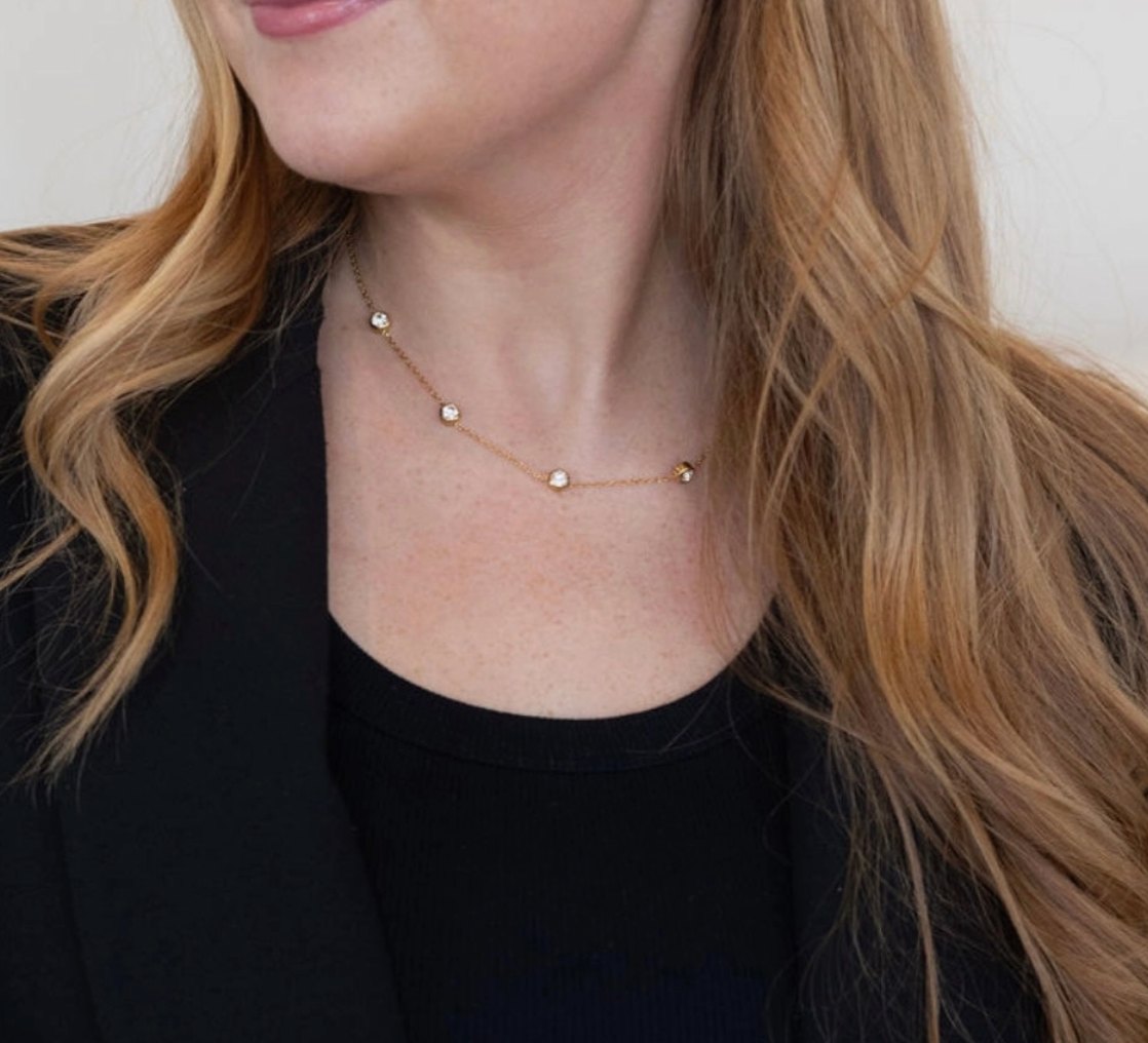 N. Dainty Diamond Necklace