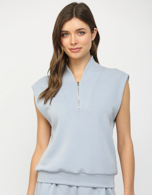 Dusty Blue Modal Zip