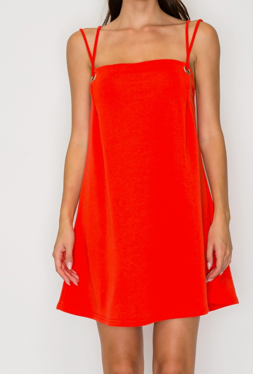 Scarlet Whisper Shift Dress