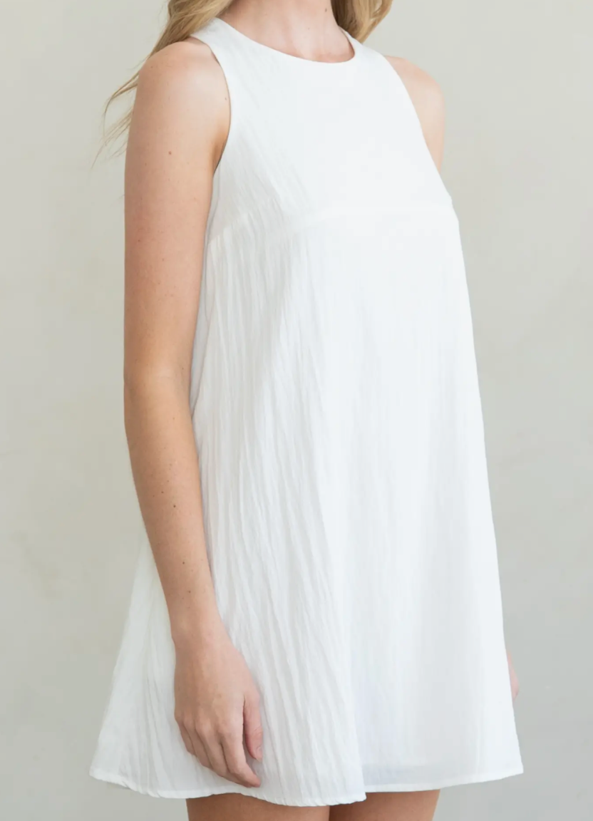 A-Line White Dress