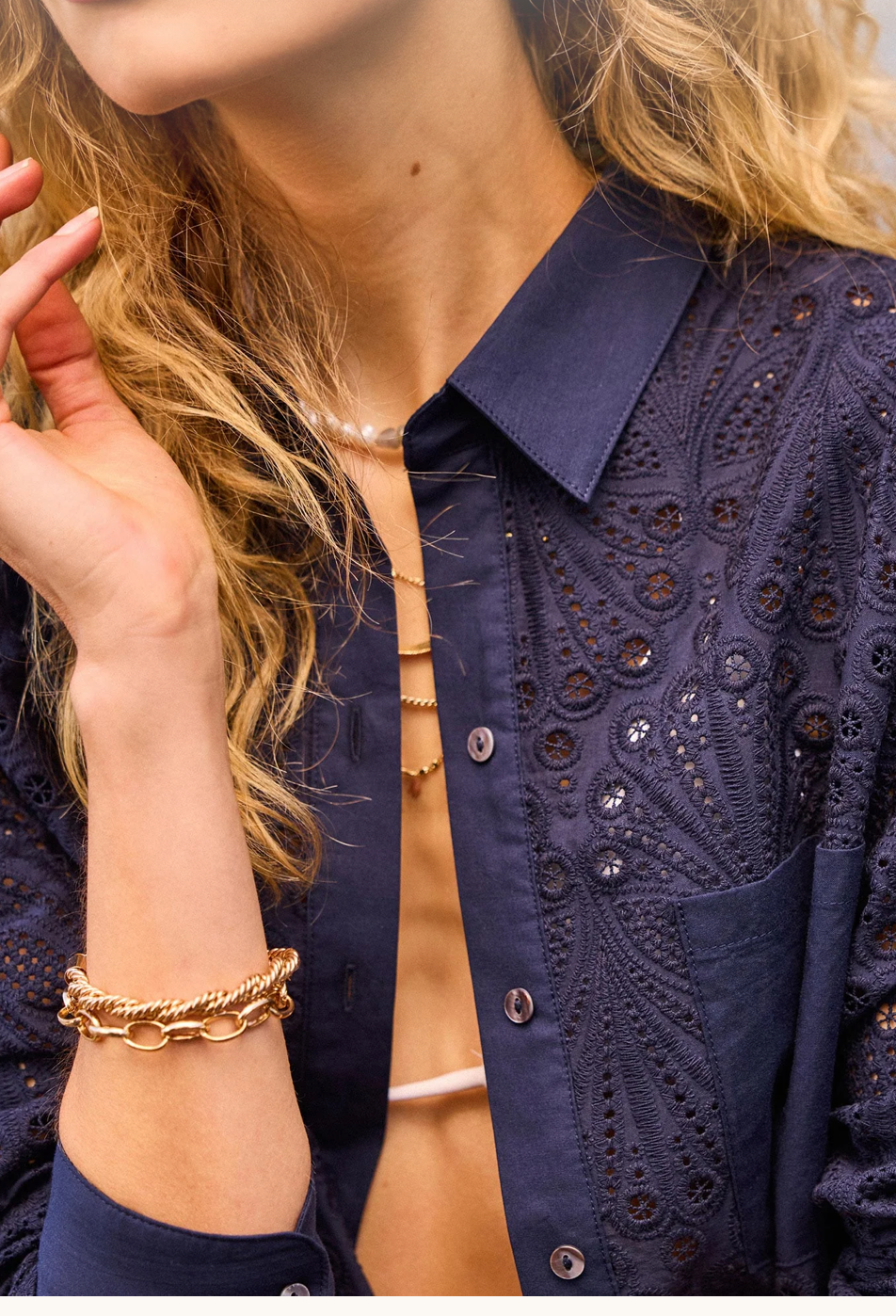 Gia Eyelet Top