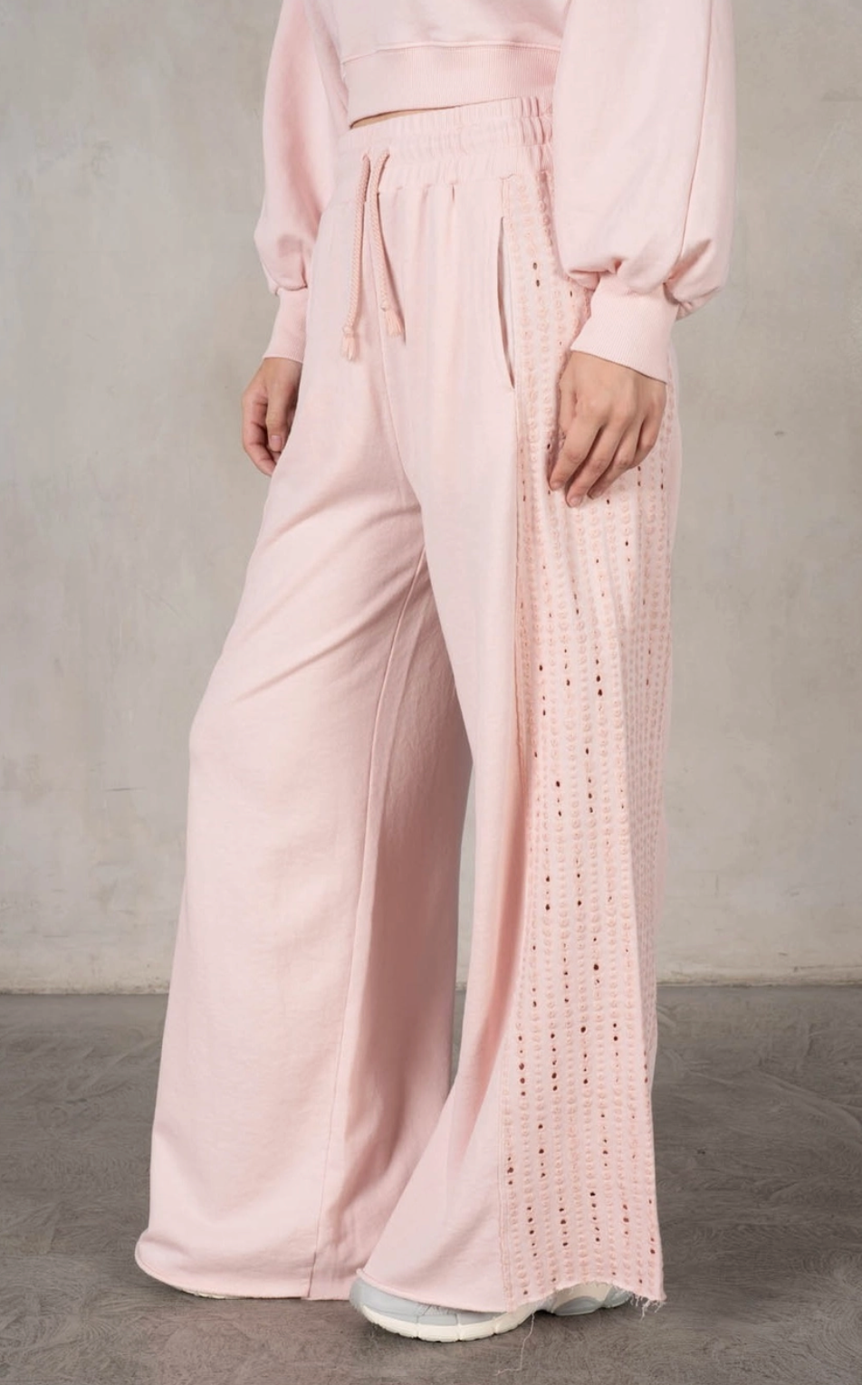Baby Pink Embroidered Pants