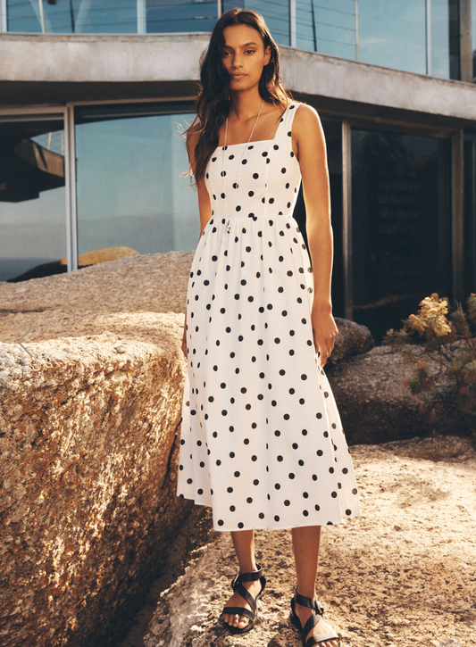 Polka Dot A-Line Dress