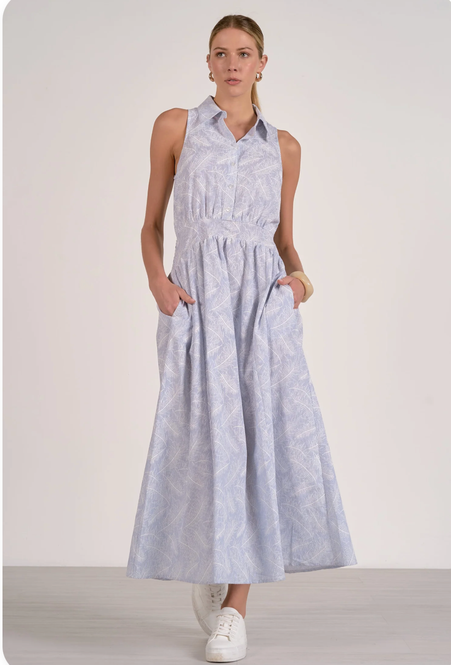 Blue Stripe Maxi Dress