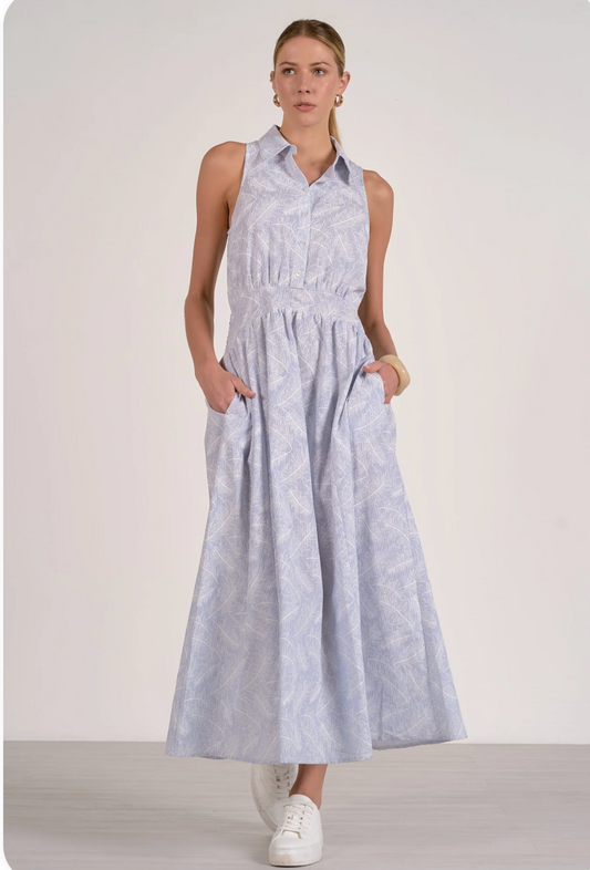 Blue Stripe Maxi Dress