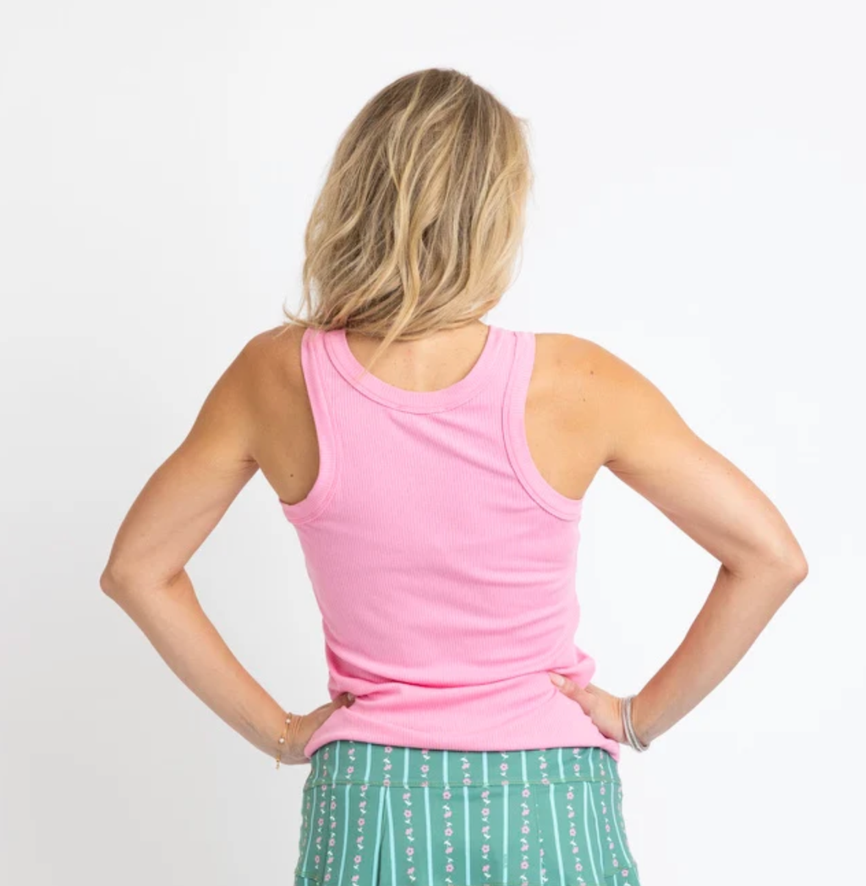 Ribbed Pink Tank