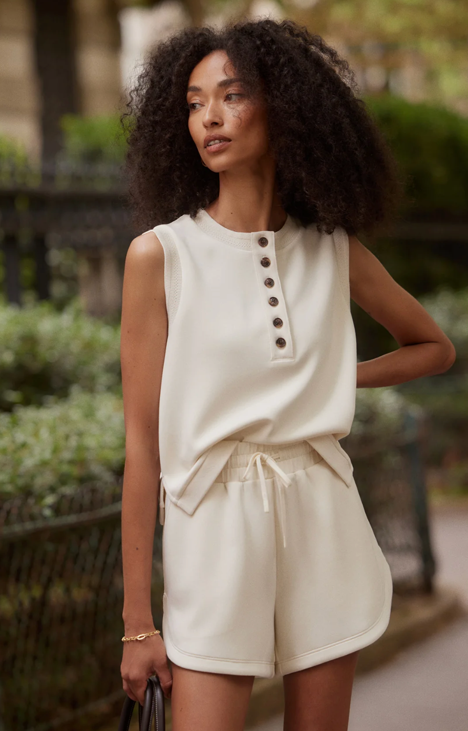 Varley Marla Button Placket Tank