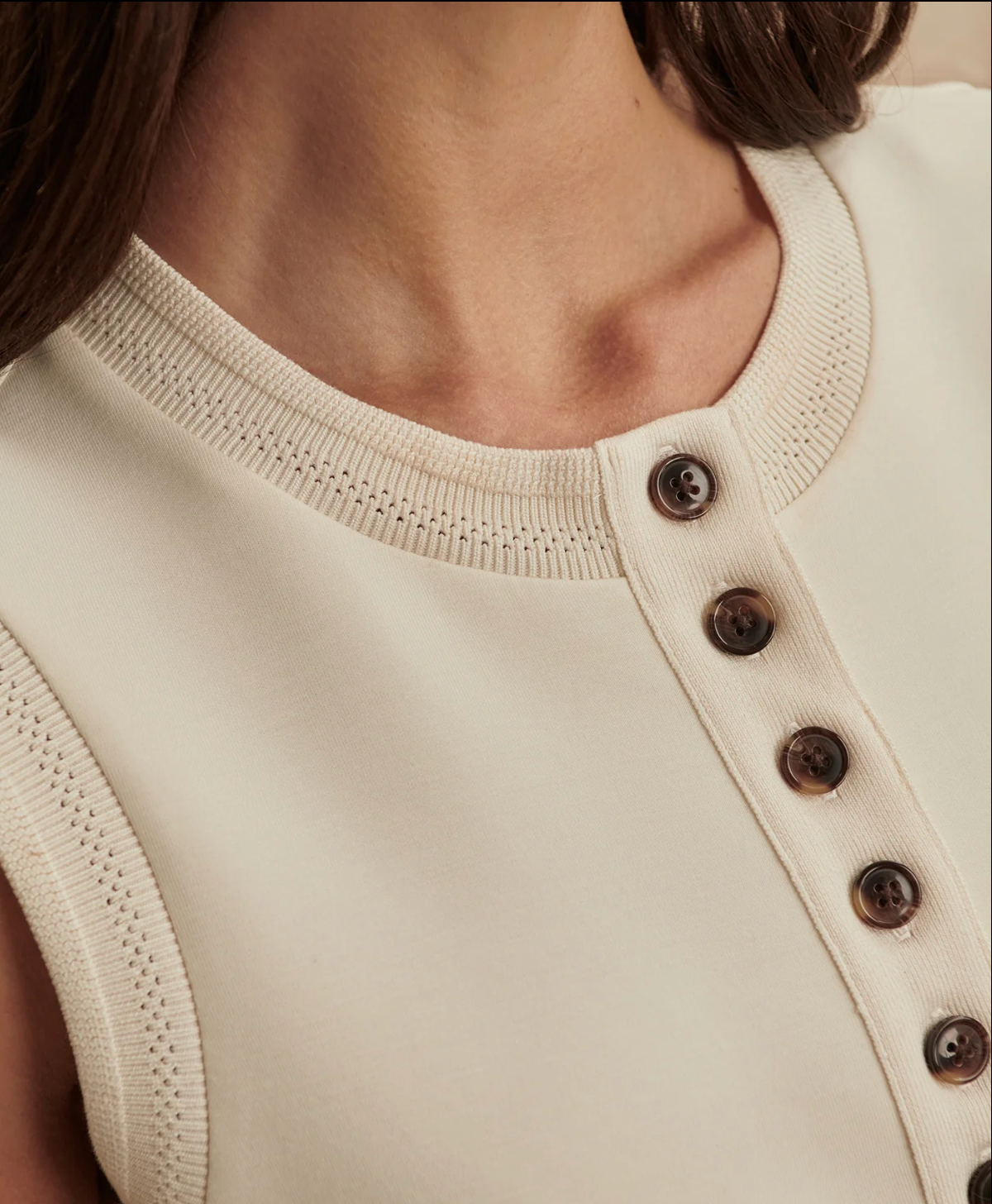 Varley Marla Button Placket Tank