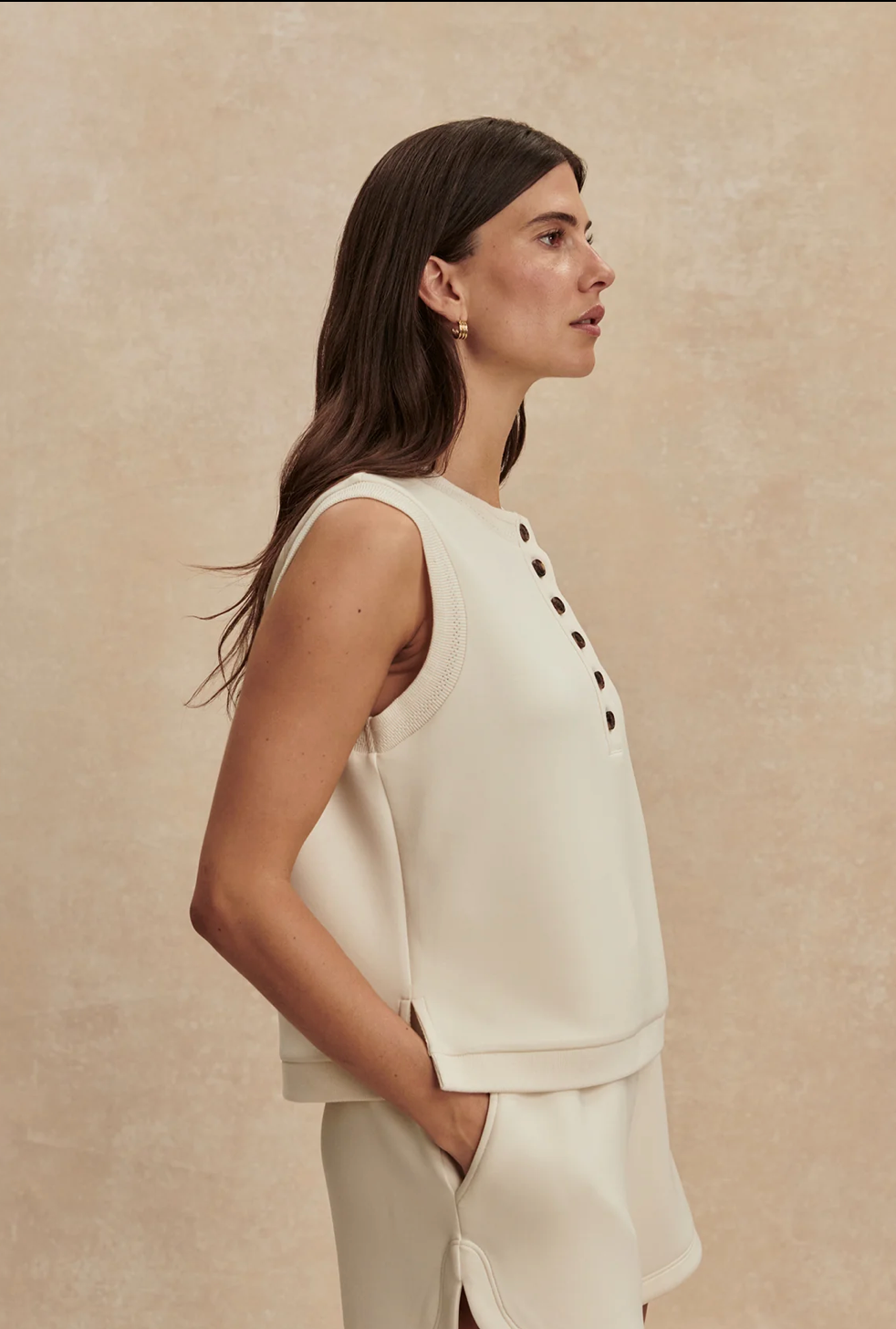 Varley Marla Button Placket Tank