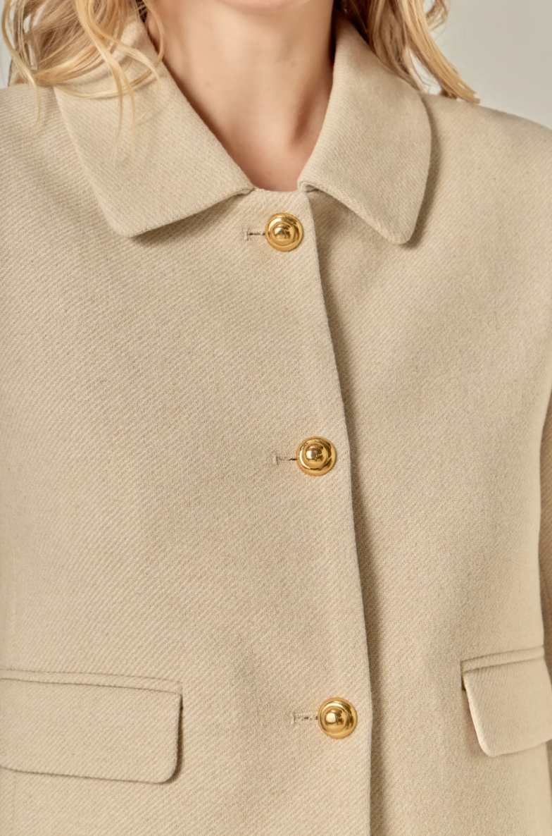 Beige Cropped Jacket