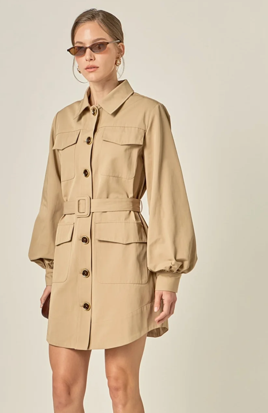 Trench Mini Dress